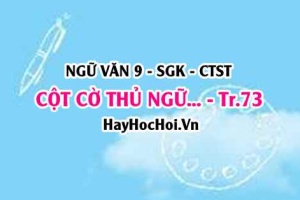 Soạn bài Cột cờ Thủ Ngữ - Di tích cổ bên sông Sài Gòn trang 73 Ngữ Văn lớp 9 tập 1 Chân trời sáng tạo